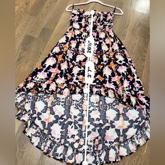 Strapless Boho Hi Low Dress Mimi Chica size medium - Picture 5 of 9